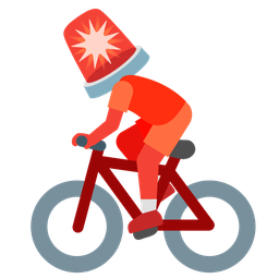 police car light and bicycle