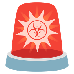 police car light and biohazard