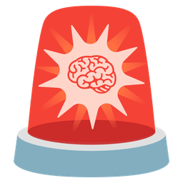 police car light and brain