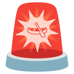 police car light and canoe