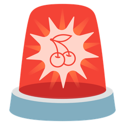 police car light and cherries