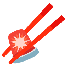 police car light and chopsticks