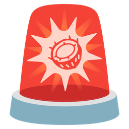 police car light and coconut