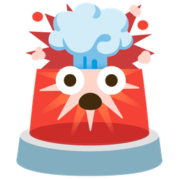 police car light and exploding head