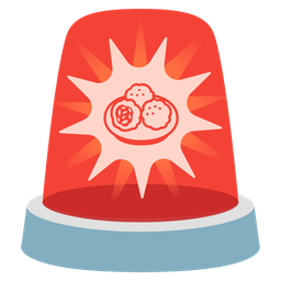 police car light and falafel