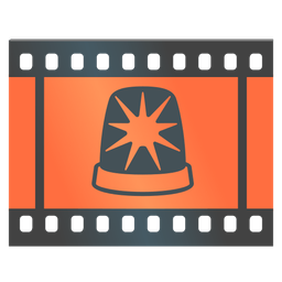 police car light and film frames