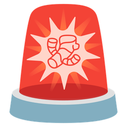 police car light and ginger root