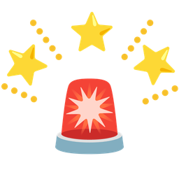 police car light and glowing star