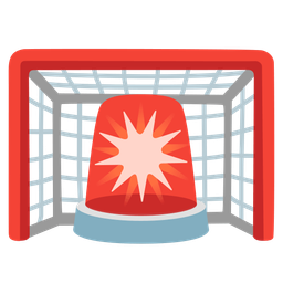 police car light and goal net