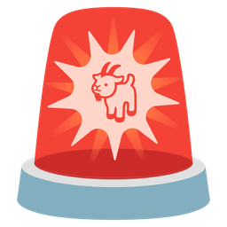 police car light and goat