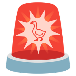 police car light and goose