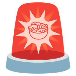 police car light and green salad