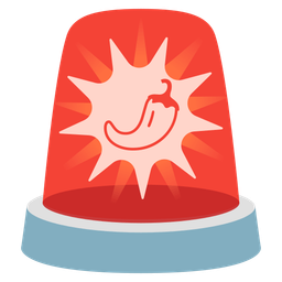 police car light and hot pepper