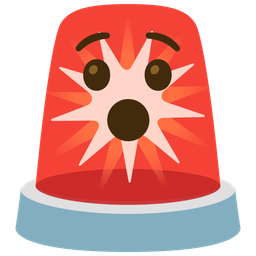 police car light and hushed face