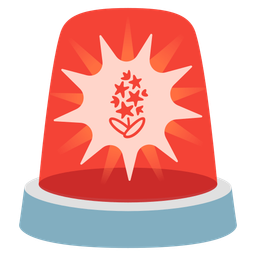 police car light and hyacinth