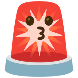 Police car light and Kissing face