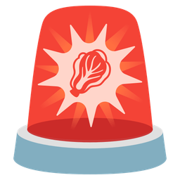 police car light and leafy green