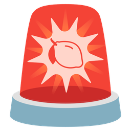 police car light and lemon