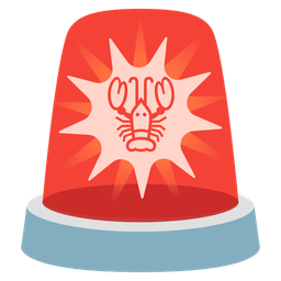 police car light and lobster