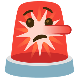 police car light and lying face