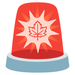 police car light and maple leaf