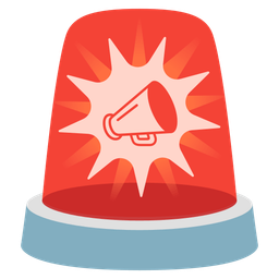 police car light and megaphone