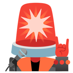 police car light and microphone