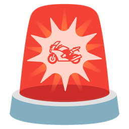 police car light and motorcycle