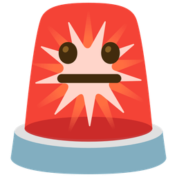 police car light and neutral face