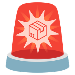 police car light and package