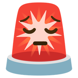 Police car light and Pensive face