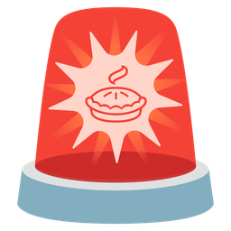 police car light and pie