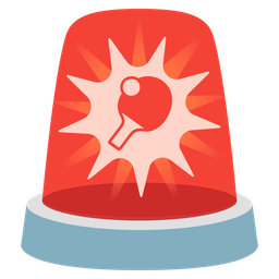 police car light and ping pong