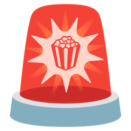 police car light and popcorn