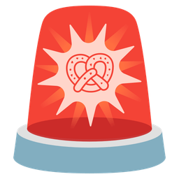 police car light and pretzel