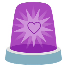 police car light and purple heart