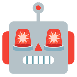 police car light and robot