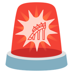 police car light and roller coaster