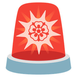 police car light and rosette