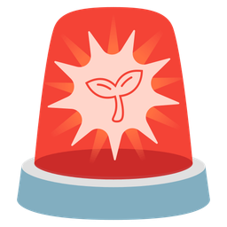 police car light and seedling