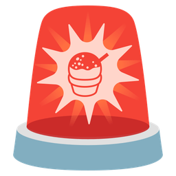 police car light and shaved ice