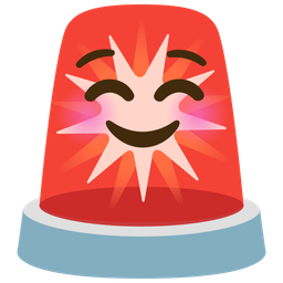 Police car light and Smiling face