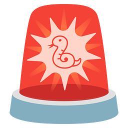 police car light and snake