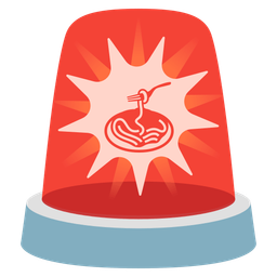 police car light and spaghetti