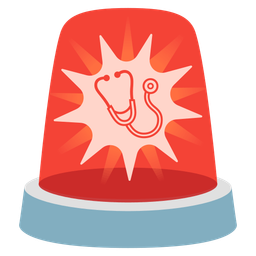 police car light and stethoscope