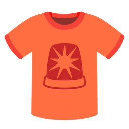 police car light and t-shirt