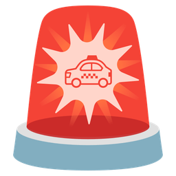 police car light and taxi