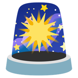 police car light and telescope