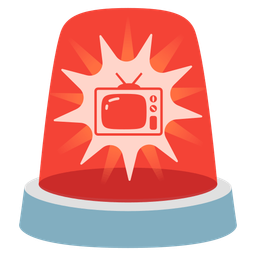 police car light and television