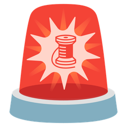 police car light and thread